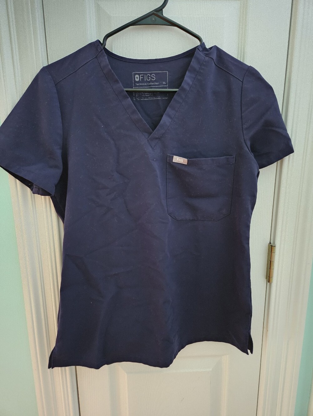 FIGS Women's Navy V-Neck Scrub Top